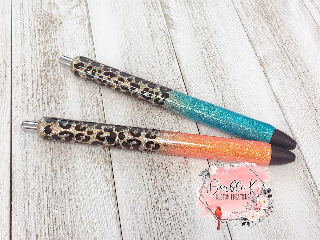 Leopard Ombre Epoxy Pens