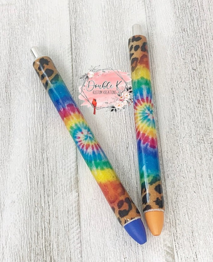 Tye Dye and Leopard Epoxy Pen