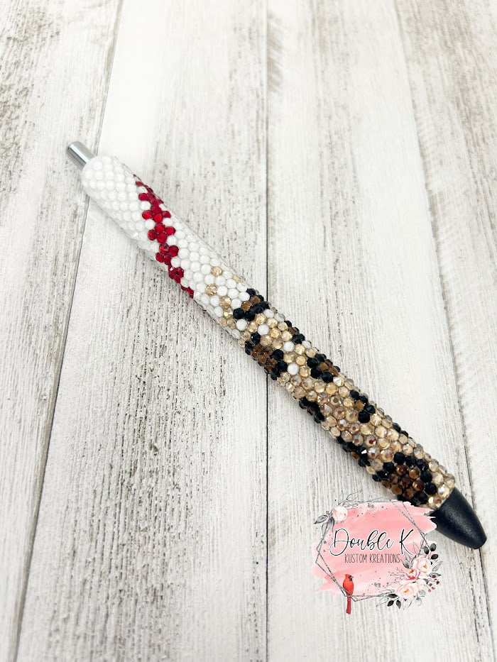 Sports Ombre Leopard Rhineston Pen