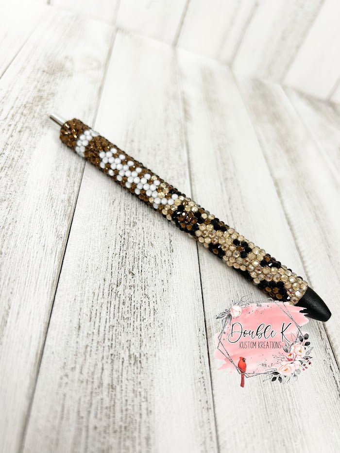 Sports Ombre Leopard Rhineston Pen