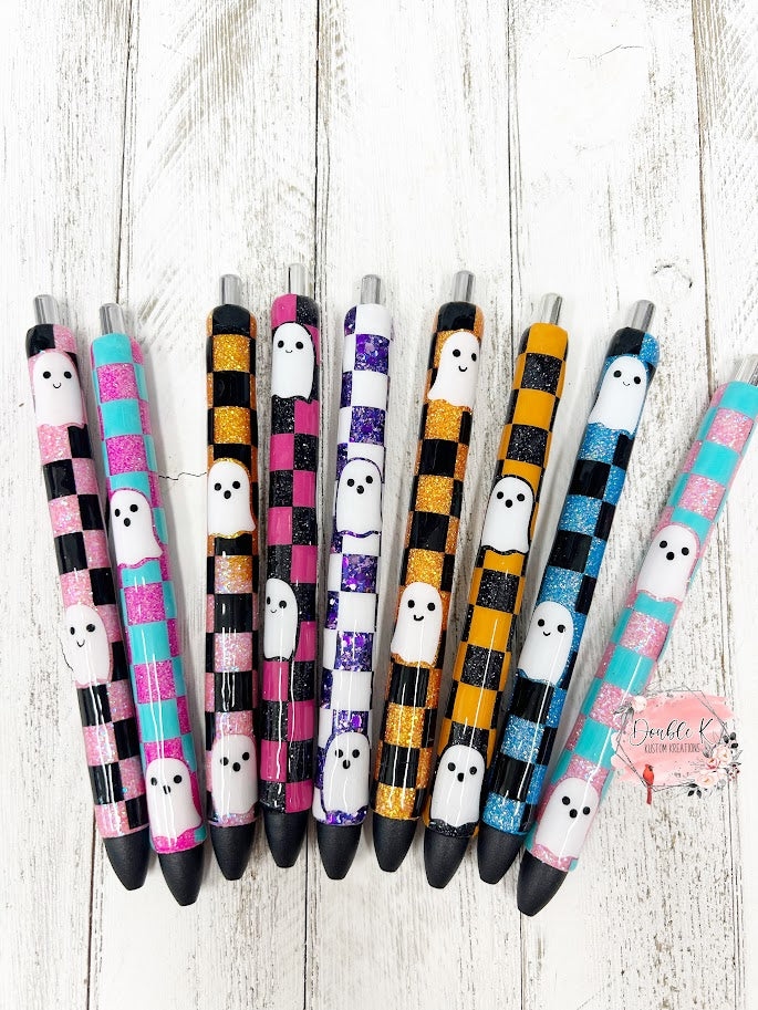 Checkered Ghost Epoxy Pen