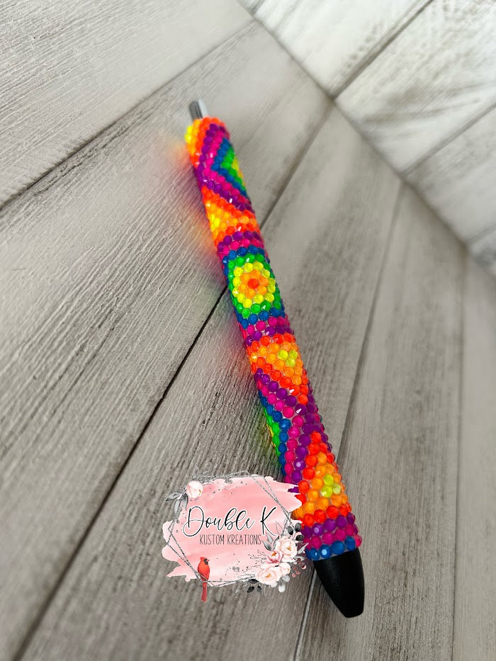 Knitted Sunburst Rhinestone Pen