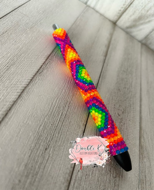 Knitted Sunburst Rhinestone Pen