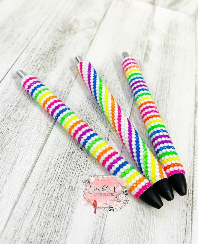 Neon Lines Rhinestone Pens