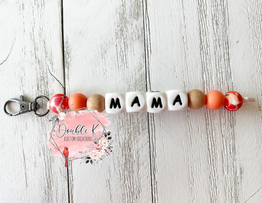 Mama Floral Keychain