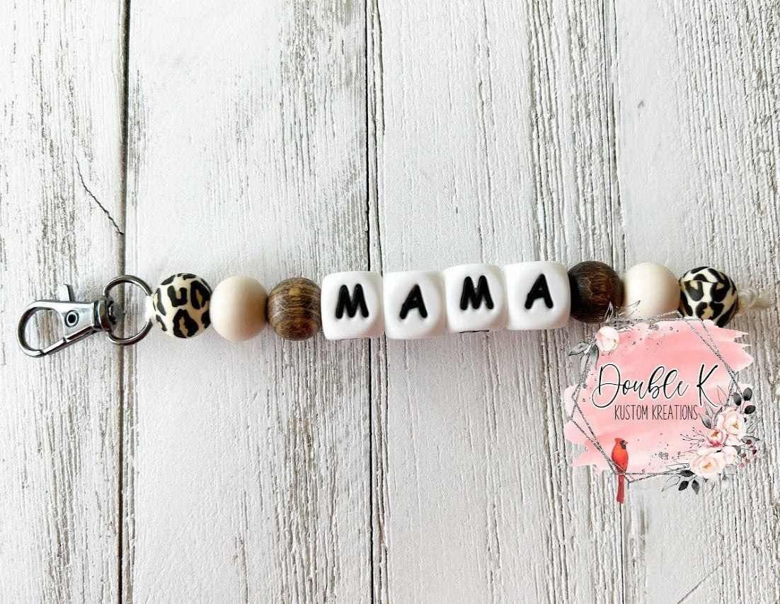 Mama Leopard Keychain