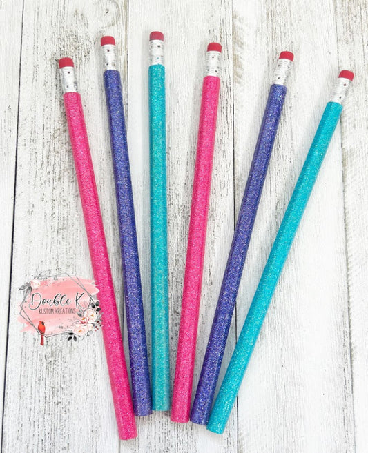 Mermaid Glittered Pencils