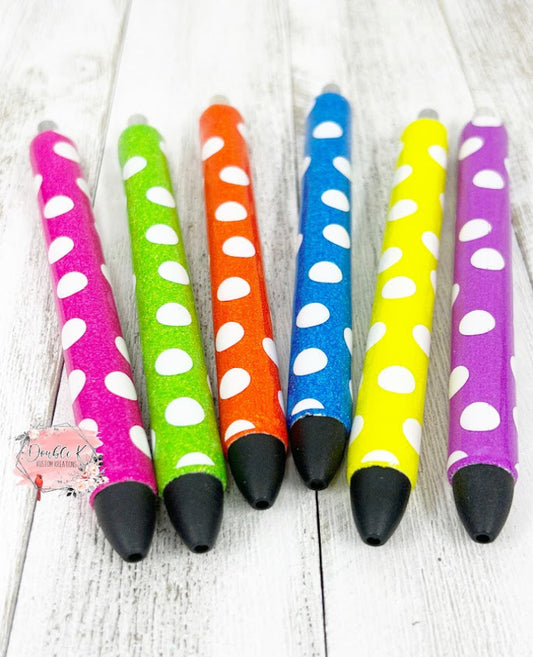 Neon Polka Dots Epoxy Pen