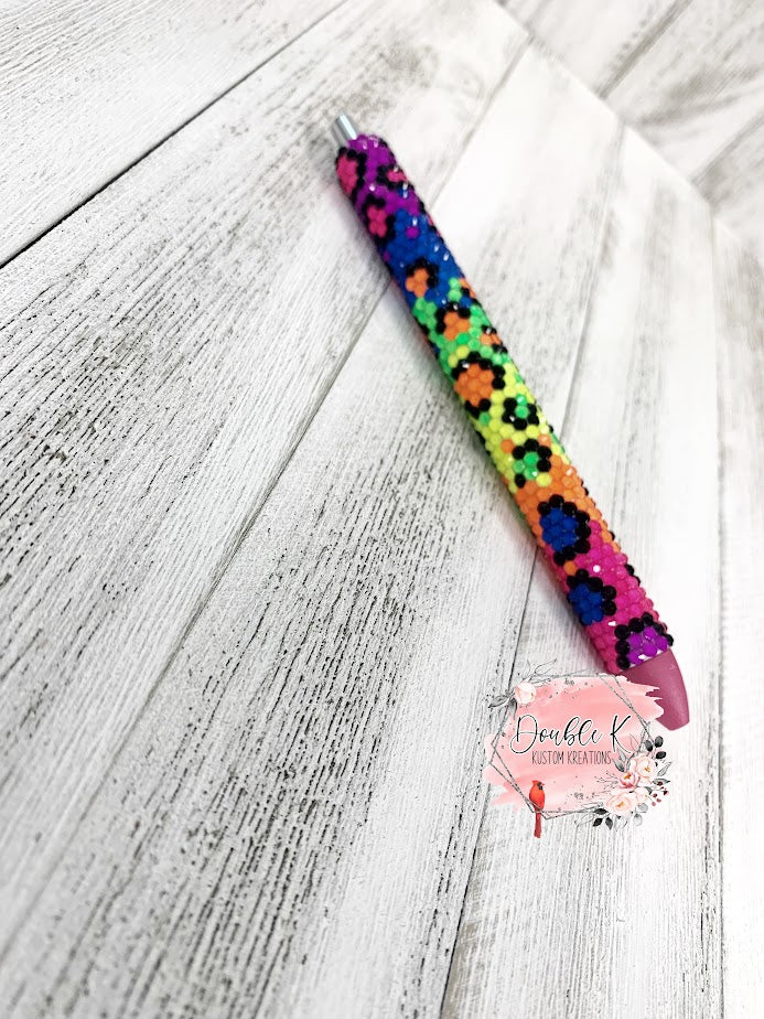 90's Leopard Rhinestone Pen