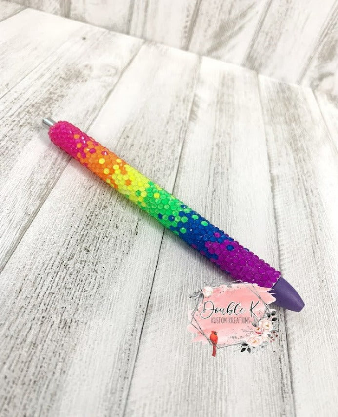 Neon Ombre Rhinestone Pen