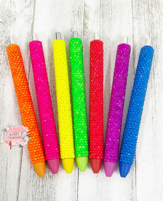 Neon Rhinestone Pens