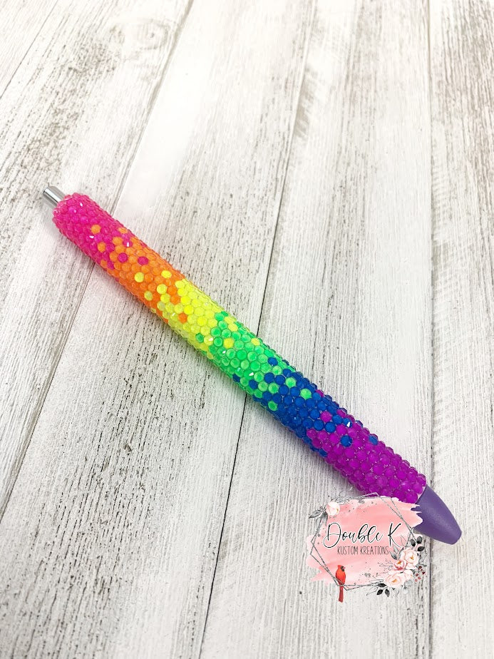 Neon Ombre Rhinestone Pen