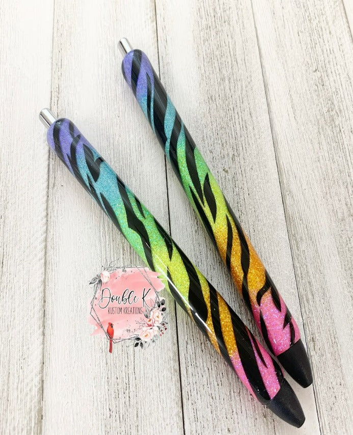 Neon Zebra Epoxy Pens