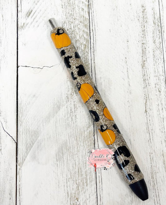 Leopard and Pumpkins Epoxy Pen