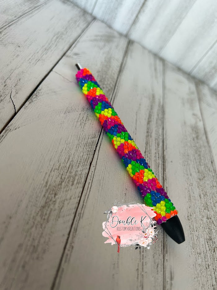 Retro Geo Rhinestone Pen