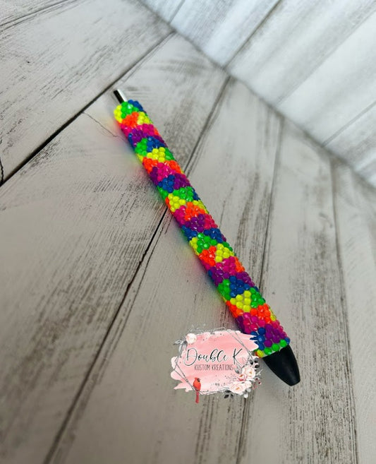 Retro Geo Rhinestone Pen