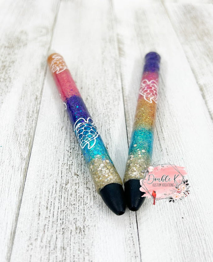 Sea Turtle Epoxy Pens