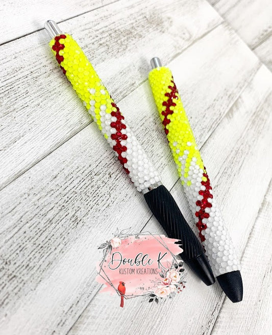 Softball and Baseball Rhineston Pen