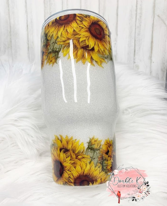 Sunflower Epoxy Tumbler- Ready To Ship