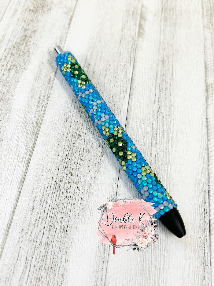 Sea Turtle Rhinestone Pen