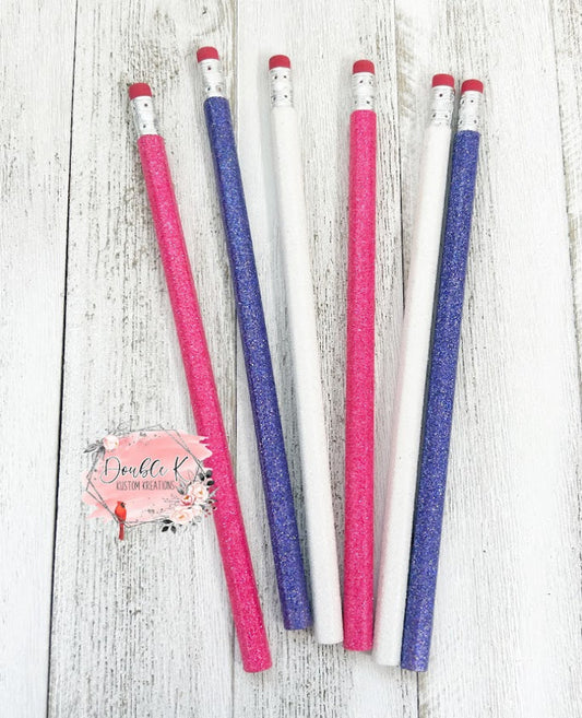 Sweet and Sassy Glittered Pencils