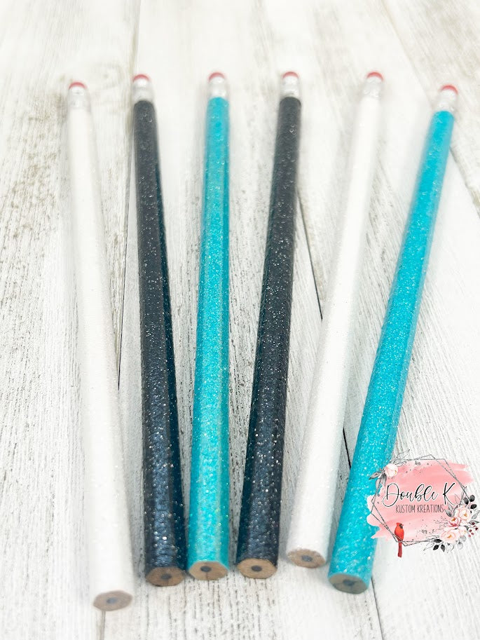 Marlins Glittered Pencils